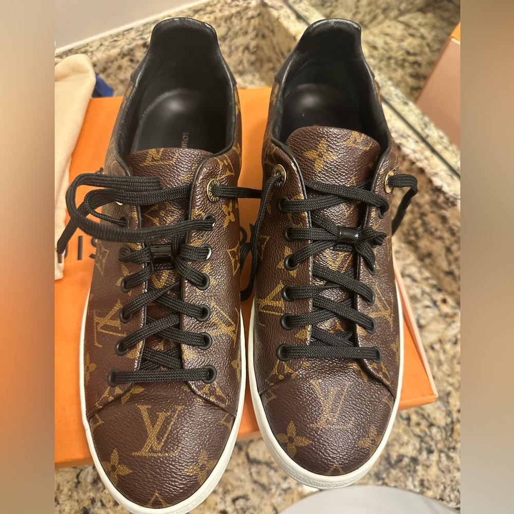 Louis Vuitton Brown Monogram Sneakers - Picture 2 of 10